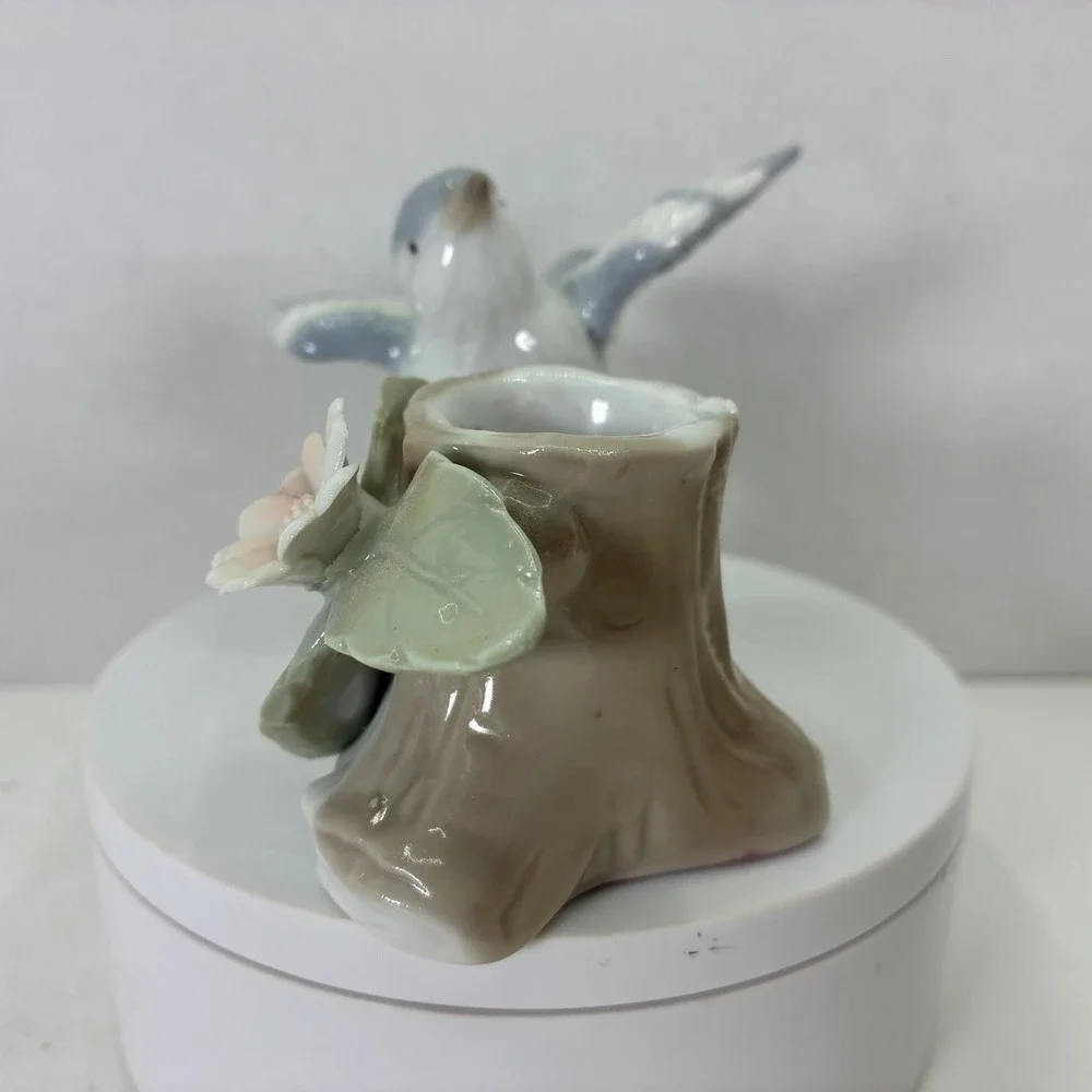 Jamestown China Small Wonders Blue Bird Porcelain Figurine Candle Holder